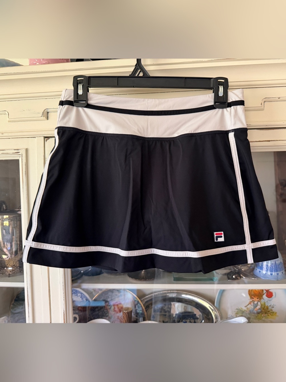 Fila Black Skort with White Contrast Trim